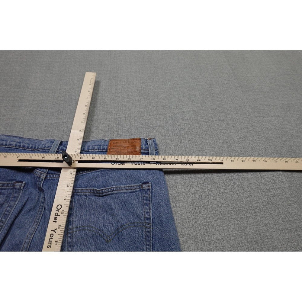 Levi's 514 Regular Fit Jeans Mens 36x30 Blue Medium Wash Straight Big E Premium - Picture 7 of 12